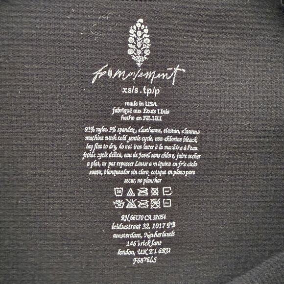 Free People FP Movement Cut It Out Black Long Sleeve Top Sz XS/S - Picture 10 of 11